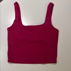 Fabletics Pink Sleeveless Fitted Crop Tank